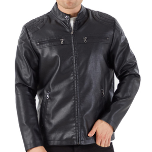 Solid Color <b>Men</b> <b>Leather</b> <b>Jacket</b> Custom Design <b>Leather</b> winter <b>jacket</b> Top Seller Casual Wear <b>Leather</b> <b>Jacket</b> For <b>Men</b> - Product Image 1