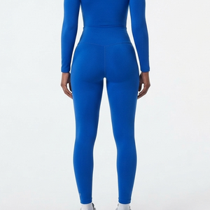 Leggings de sport OEM pour femme, taille basse, extensibles, sans couture, pour yoga, entraînement, gym, musculation, jogging, fitness, colorés - Product Image 3