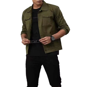 Veste en jean pour homme tendance, vente chaude, logo personnalisé sur le devant, couleurs personnalisées de haute qualité, épaisseur standard, manteaux d'hiver - Product Image 4