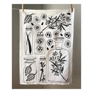 Attractive Rose Border Design Embroidered No Fading Custom Logo Digital 100% Organic Cotton Super Soft <b>Absorbent</b> Tea Towels - Product Image 6