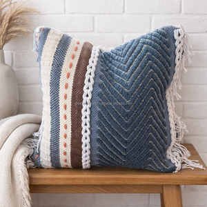 Funda de Almohada Boho Económica, Decorativa, Estilo Indio Bohemio, 12x20, Funda de Almohada Lumbar con Mechones para Sofá, Dormitorio, Funda de Almohada de Lujo - Product Image 5