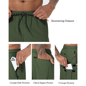 Shorts cargo pour hommes, différentes couleurs, entraînement physique, vêtements d'été personnalisés, grande taille, shorts de marathon, shorts cargo de sport à séchage rapide - Product Image 3