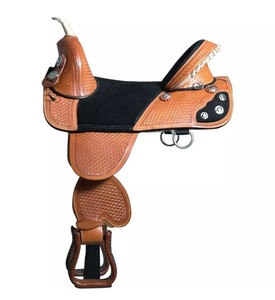 TI101OA070 Silla de Montar Occidental Personalizada de Cuero Genuino Premium sin Arco con Herrajes de Acero Inoxidable para Equitación - Product Image 1