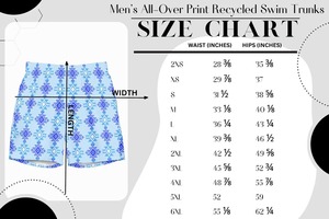Shorts de bain pour hommes à imprimé géométrique, recyclés, séchage rapide, taille élastique, décontractés, taille 2XS à 6XL - Product Image 5