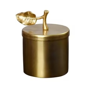 Premium Metal Candle Jar Decorative Candle Container Home Fragrance Jar Wedding Party Table Decor Accent - Product Image 1