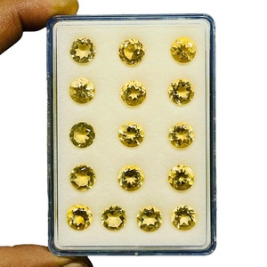 Citrino brasileño natural, gema redonda tallada de 9 mm, piedra de citrino, lote de gemas sueltas, precio al por mayor, a granel, para la fabricación de joyas - Product Image 6