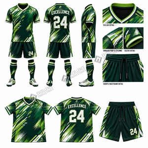 Tenue d'équipe de football, kit sportif, maillot personnalisé, séchage rapide, respirant, vêtements d'entraînement et de match, 100% polyester, service OEM - Product Image 6