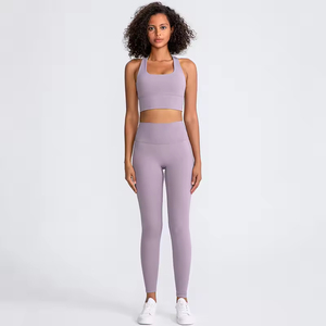 Ensemble de yoga sans couture pour femmes, coupe ajustée, séchage rapide, tenue élégante pour la gym, le pilates et le cyclisme, en stock, livraison rapide - Product Image 4