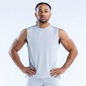 Débardeur de sport de compression pour hommes, haute qualité, séchage rapide, respirant, pour la course et l'entraînement, vente en gros - Product Image 1