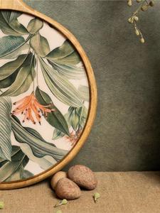 Tabla de servir duradera de madera de mango con estampado de esmalte, bandeja para queso, mango de madera hecho a mano, ZONA DE ARTESANÍA, herramientas para pizza para el hogar y camping - Product Image 5