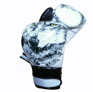 Guantes de boxeo de cuero de vaca con estampado 3D, de alta calidad, con estampado gráfico personalizado - Product Image 1