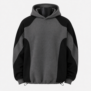 Sudadera con Capucha de Forro Polar con Bloques de Color Personalizados, Corte Regular, Estilo Urbano, 100% Algodón, Fabricante, Proveedor Mayorista - Product Image 1