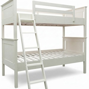 Modern Solid Wood New Zealand Pine Twin Stackable <b>Bunk</b> <b>Bed</b> with <b>Ladder</b> for Kids Bedroom Apartment - Product Image 6
