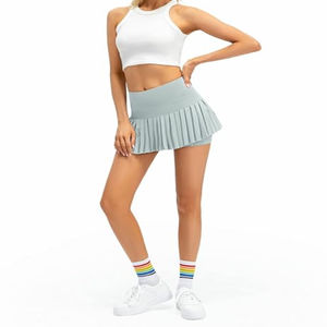 Faldas de tenis plisadas deportivas personalizadas para mujer, las más vendidas, con pantalones cortos, cintura natural, ecológicas, transpirables para deportes, acolchadas - Product Image 3