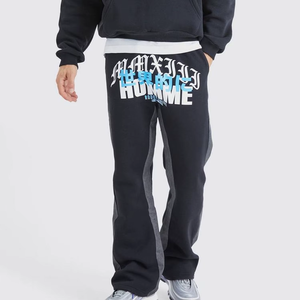 ชุดเสื้อฮู้ดผู้ชาย Homme สีดำ ผ้าฝ้าย สตรีทแวร์ แทรคสูท แขนยาว ทรงหลวม มีกระเป๋าข้าง เหมาะสำหรับใส่ในฤดูใบไม้ร่วง - Product Image 4