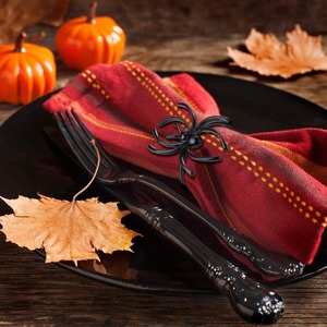 Spider Web Napkin <b>Rings</b> – Halloween Table Accessories for Haunted Theme Decor - Product Image 6
