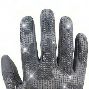 Gants de football américain Premium à adhérence optimale, avec logo personnalisé, design en strass, tissu respirant, sangle de poignet réglable, motif camouflage pour hommes - Product Image 3