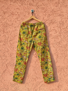 Conjunto de pijama botánico para mujer, conjunto de pijama con estampado floral amarillo para mujer, conjunto de ropa de dormir de 3 piezas con bolsa de viaje a juego - Product Image 5