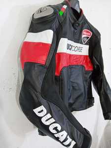 Blouson de moto Ducati Corse en cuir, manches longues, imperméable, coupe-vent, unisexe, toutes saisons, design color block, Cordura - Product Image 4
