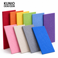 Panneau acoustique en fibre de polyester coloré, écologique, absorbant le son, panneau mural décoratif pour studio, bureau et home cinéma
