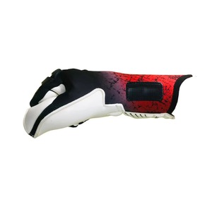 Crack Printing Football Goalkeeper Gloves Unisex PU Material Non-Slip Finger Protection Breathable Adjustable Wrist <b>Strap</b> - Product Image 4