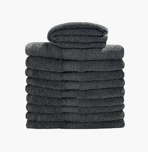 Serviette de Visage en Coton Gris Tricoté de Qualité Supérieure, Douce et à Séchage Rapide, Idéale pour Sécher les Cheveux, Utilisation en Spa et Salle de Bain - Product Image 1