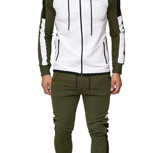 Ensemble de survêtements 2 pièces pour hommes, best-seller, qualité supérieure, multi-panneaux, pour entraînement, gym, fitness, avec capuche et fermeture éclair. - Product Image 6