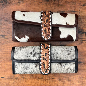 ม้วนเครื่องประดับหนังวัวแท้สำหรับผู้หญิงที่เก็บเครื่องประดับกระเป๋าหนังวัวแท้ - Product Image 3