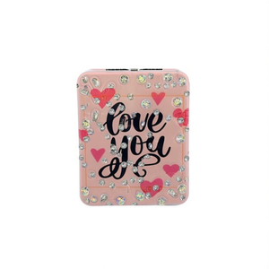 Specchio Portatile Quadrato Zi Love Pin Diamond 8.6x6.2Cm con Strass per Donna - Product Image 2