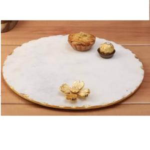 Bandeja Decorativa Única para Mesa de Comedor de Hotel u Hogar, Bandejas de Servir de Mármol de Primera Calidad, Bandeja para Servir Alimentos de Primera Calidad - Product Image 4