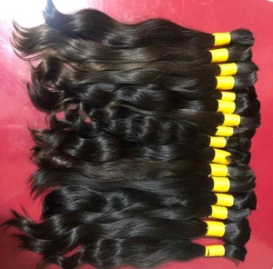 Cabello Humano Ondulado Natural de 12 Pulgadas, Color Marrón Claro, Cabello Indio Remy Virgen para Trenzas, Cabello de Una Sola Capa Sin Trama, Extensiones de Cabello Suaves y Naturales - Product Image 1