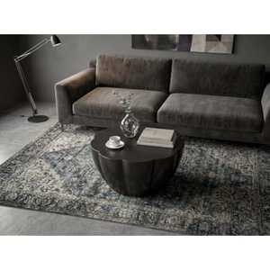 Mesa de Centro Redonda Moderna Negra, Muebles Decorativos para Sala de Estar - Product Image 4