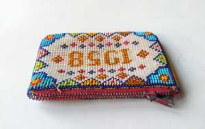 Monedero Ecológico Hecho a Mano, Estilo Bohemio, Unisex, de Algodón con Cuentas, Cierre de Cremallera, Color Arcoíris - Product Image 3