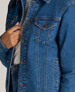 แจ็คเก็ตยีนส์ผู้หญิงไซส์ XL ความหนาปกติ คอจีน ระบายอากาศได้ดี ติดกระดุม สไตล์วินเทจ ล้างสีแบบวินเทจ สำหรับฤดูใบไม้ร่วง - Product Image 4