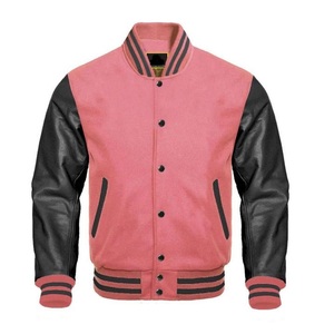 เสื้อแจ็คเก็ตหนังผู้ชายแบบ Varsity แขนหนัง ทรงปกติ คอวี ติดกระดุมแบบปกปิด สไตล์ลำลองสำหรับฤดูหนาว แบบกลับด้านได้ - Product Image 6