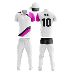 High Quality Custom Logo Printed Breathable Short Sleeve Cricket Jersey and <b>Trouser</b> Set Uniform for Adult Cricket Players - Product Image 4