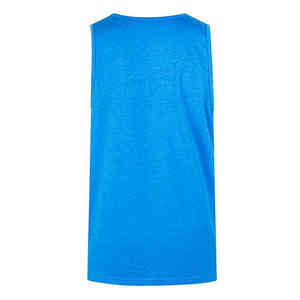 เสื้อกล้ามผู้ชายสีน้ำเงินล้วน ทรงหลวม ผ้าฝ้าย 100% คอกลม แห้งเร็ว เป็นมิตรกับสิ่งแวดล้อม เหมาะสำหรับออกกำลังกาย ขายส่ง - Product Image 4