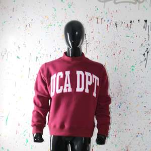 Sudadera UCA DPT BROWN con cuello alto, 100% BLANCA, con apliques bordados, cuello ancho, URBAN PRODUCTIONS - Product Image 3