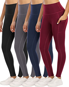 Women's <b>Thermal</b> Yoga <b>Pants</b>, High Waist Warm Fleece Lined Leggings, Winter Workout Running Tights with Pockets - Product Image 1