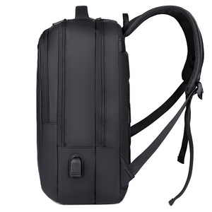 Minimalist Nylon <b>Backpack</b> with Laptop Compartment Waterproof Zipper Closure Unisex Daily Use Soft Handle 20-37L Capacity - Product Image 2