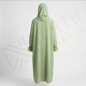 Nouvelle arrivée : Abaya unie avec poignets élastiques, manches ajustées, tendances de la mode modeste, abayas simples pour femmes, design élégant. - Product Image 2