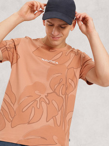 Camiseta de Manga Corta con Cuello Redondo para Hombre, con Estampado Floral, Tejido de Poliéster, Estilo Casual, Corte Regular, Diseño Transpirable - Product Image 5