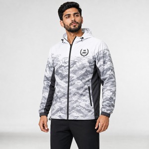 Vêtements de sport décontractés résistants au vent et hydrofuges pour hommes, veste coupe-vent légère en polyester respirant - Product Image 1