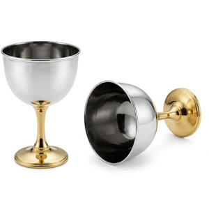 Premium Handcrafted Silver-Plated Brass <b>Wine</b> <b>Goblet</b> Vintage Style Metal Drinking <b>Goblet</b> For Royal Dining & Wedding In Best Price - Product Image 6