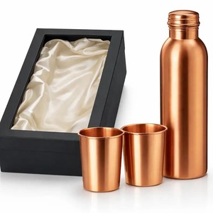 Bouteille d'eau en cuivre pur pour restaurants et cafés, bouteille de service d'eau traditionnelle pour la vente en gros, exportateur indien - Product Image 4