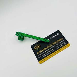 Cuchilla de Afeitar para Peinar el Cabello, Estilo Anillo Verde, de Acero Inoxidable, con Impresión de Logotipo Personalizado - Product Image 4