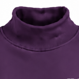 Sudadera de cuello alto para mujer, color morado berenjena, manga larga, estilo oversize, forro polar, informal, para invierno, estilo urbano, a la moda - Product Image 3