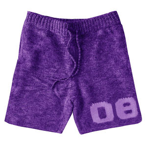 Custom Mens Solid Eco-Friendly Wool Knit Shorts <b>Elastic</b> Waist Streetwear Summer Low MOQ - Product Image 5