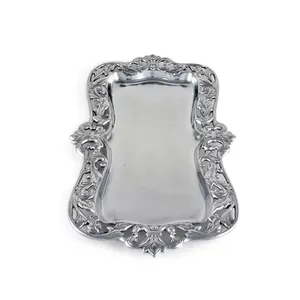 Premium Decorative Serving Tray for Worldwide Hospitality Industry Supply Handmade Brushed BrassPremium Handmade Modern Metal - Product Image 1