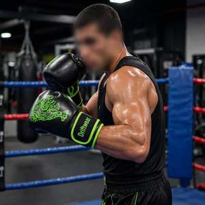 Guantes de Boxeo Personalizados con Estampado de Tigre Negro y Verde, Guantes de Entrenamiento de MMA, Guantes Ligeros para Boxeo, Kickboxing y Sparring - Product Image 4